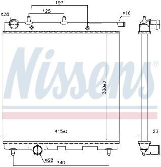Радиатор, охлаждение двигателя NISSENS 61277
