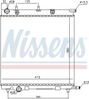 Радіатор системи охолодження NISSENS 61284