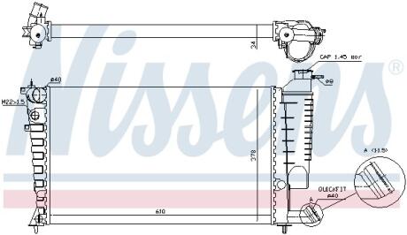 Радиатор системы охлаждения NISSENS 61318A