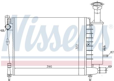 Радиатор системы охлаждения NISSENS 61354