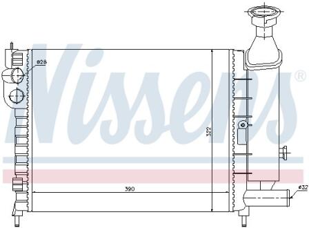 Радиатор системы охлаждения NISSENS 61372