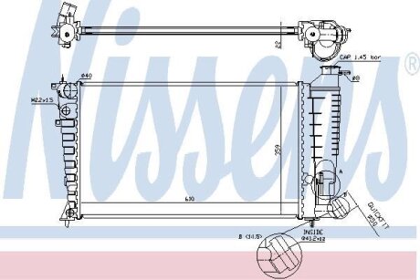 Радиатор системы охлаждения NISSENS 61379