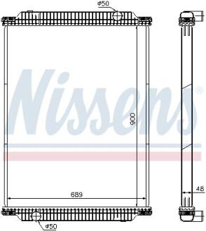 Радиатор системы охлаждения NISSENS 61448
