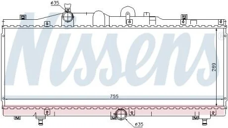 Радиатор системы охлаждения NISSENS 61671