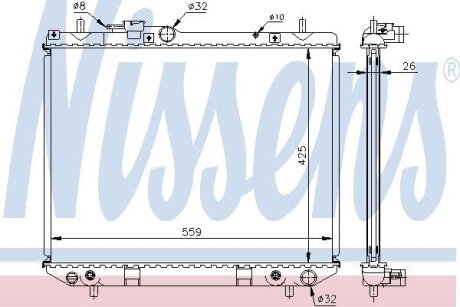 Радиатор системы охлаждения NISSENS 61741A
