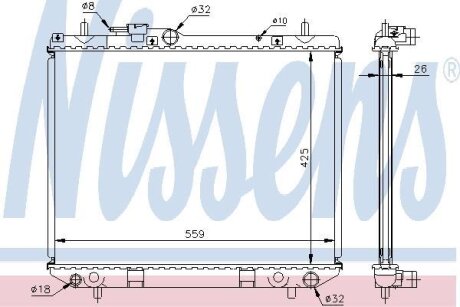 Радиатор системы охлаждения NISSENS 61742A