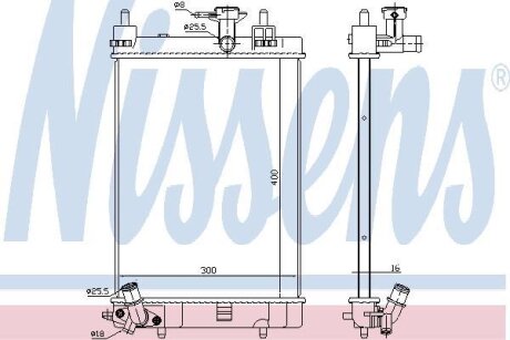 Радиатор, охлаждения дивгателя NISSENS 617554
