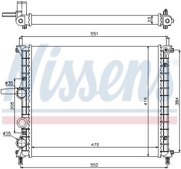 Радиатор системы охлаждения NISSENS 617848