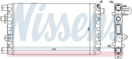 Радиатор системы охлаждения NISSENS 61785