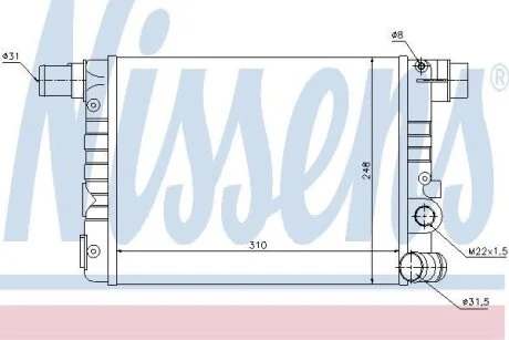 Радиатор системы охлаждения NISSENS 61805