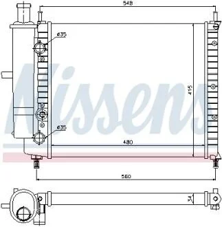 Радіатор охолоджування NISSENS 61808