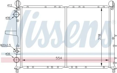 Радіатор, охолодження двигуна NISSENS 61816