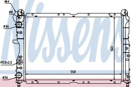 Радиатор системы охлаждения NISSENS 61847