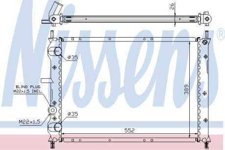 Радиатор системы охлаждения NISSENS 61879A