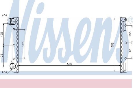 Радиатор системы охлаждения NISSENS 61899