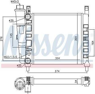 Радиатор системы охлаждения NISSENS 61930