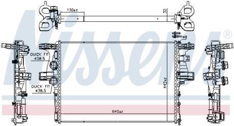 IVECO Радіатор сист. охолодження DAILY IV 09-, DAILY V 11-, DAILY VI 14- NISSENS 61988