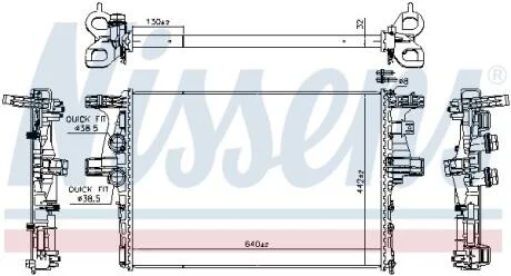 IVECO Радіатор сист. охолодження DAILY IV 09-, DAILY V 11-, DAILY VI 14- NISSENS 61988