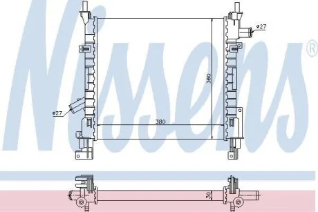 Радиатор системы охлаждения NISSENS 62005