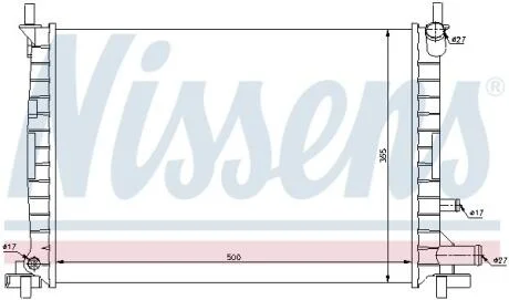 Радиатор системы охлаждения NISSENS 62086