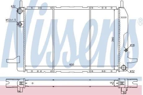 Радіатор охолодження NISSENS 62213