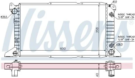 Радиатор системы охлаждения NISSENS 62243