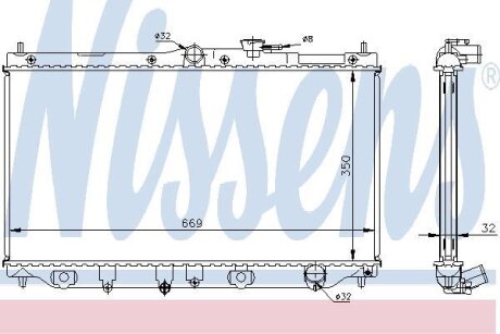 Радiатор (Радиатор HD ACCORD(90-)2.2 i 16V(+)[OE GRD168]) NISSENS 62282A