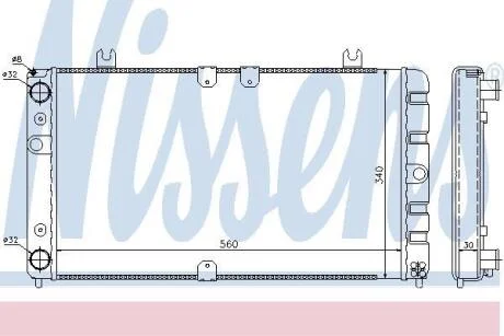 Радіатор системи охолодження NISSENS 623554