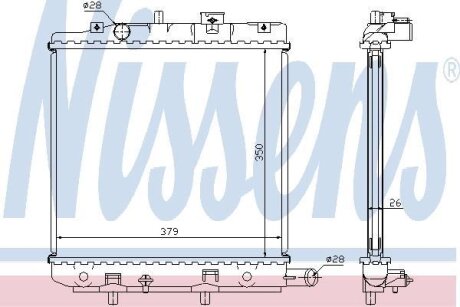 Радиатор системы охлаждения NISSENS 62455A