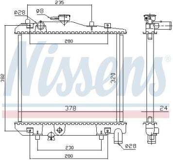 Радиатор системы охлаждения NISSENS 62505