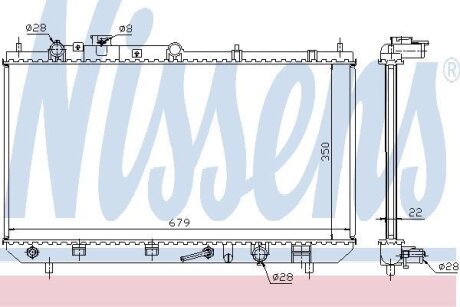 Радиатор системы охлаждения NISSENS 625081
