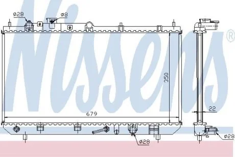 Радиатор системы охлаждения NISSENS 625081