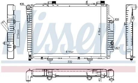 Радиатор системы охлаждения NISSENS 62522