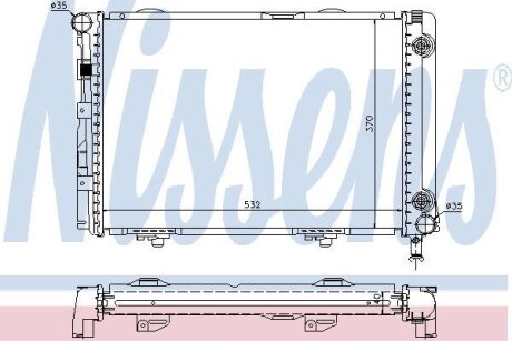 Радиатор, охлаждения дивгателя NISSENS 62557A