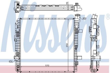 Радиатор системы охлаждения NISSENS 62626A