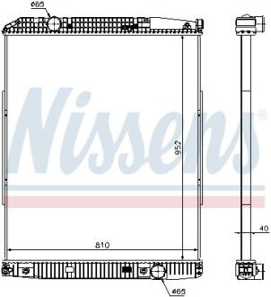 Радiатор (Радиатор MB ACTROS(96-)18 TONS(+)[OE 942 500 11 03]) NISSENS 626490