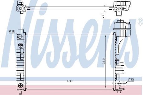 Радиатор системы охлаждения NISSENS 62661A