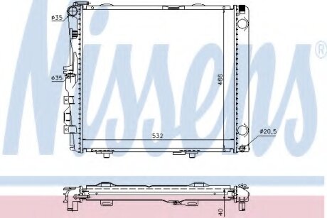 Радіатор охолоджування NISSENS 62684A