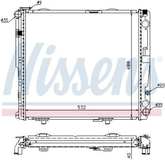 Радіатор охолодження NISSENS 62696A