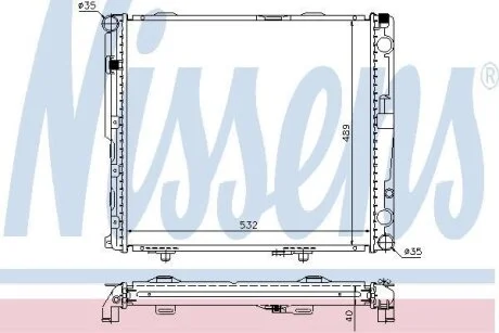 Радіатор системи охолодження NISSENS 62697A