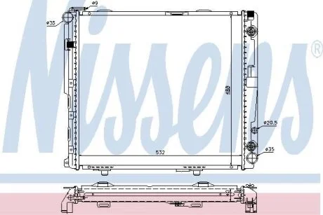 Радіатор охолодження MERCEDES NISSENS 62699A