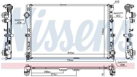 Радіатор системи охолодження NISSENS 627029