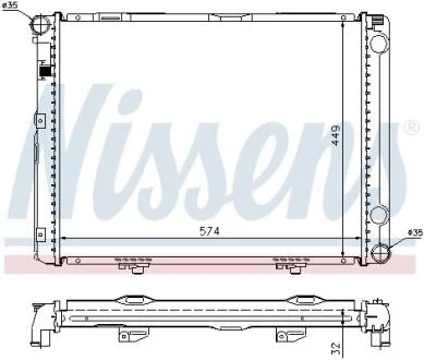 Радиатор системы охлаждения NISSENS 62732A