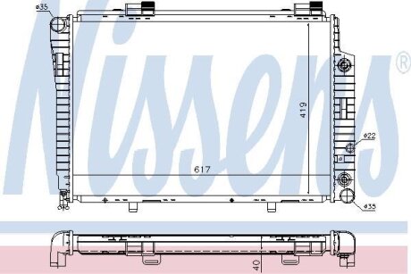 Радиатор системы охлаждения NISSENS 62749A