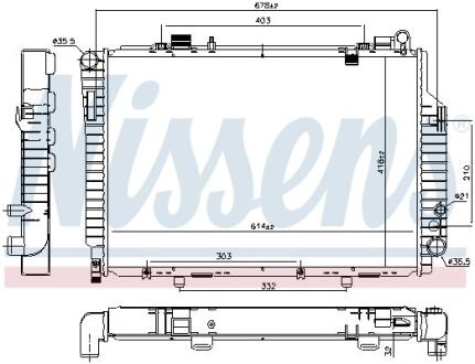 Радиатор системы охлаждения NISSENS 62765