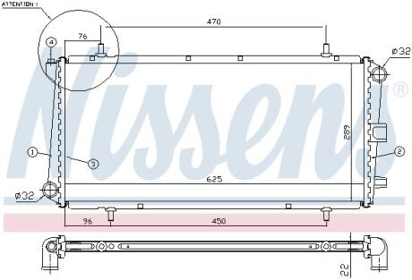 Радиатор системы охлаждения NISSENS 62785A