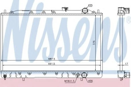 Радиатор системы охлаждения NISSENS 62836