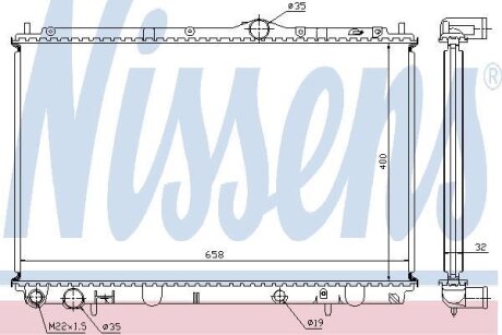 Радиатор системы охлаждения NISSENS 62858A