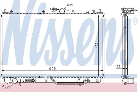 Радиатор системы охлаждения NISSENS 62860A