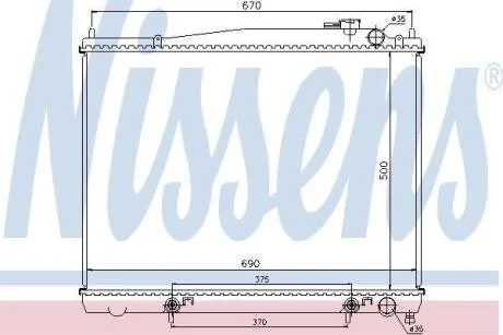 Радiатор NISSENS 62916